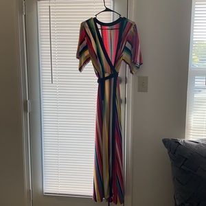 New York & Company Stretch Wrap Around Maxi Dress!
